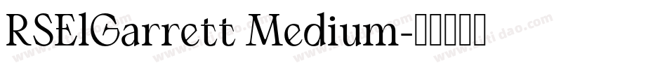 RSElGarrett Medium字体转换